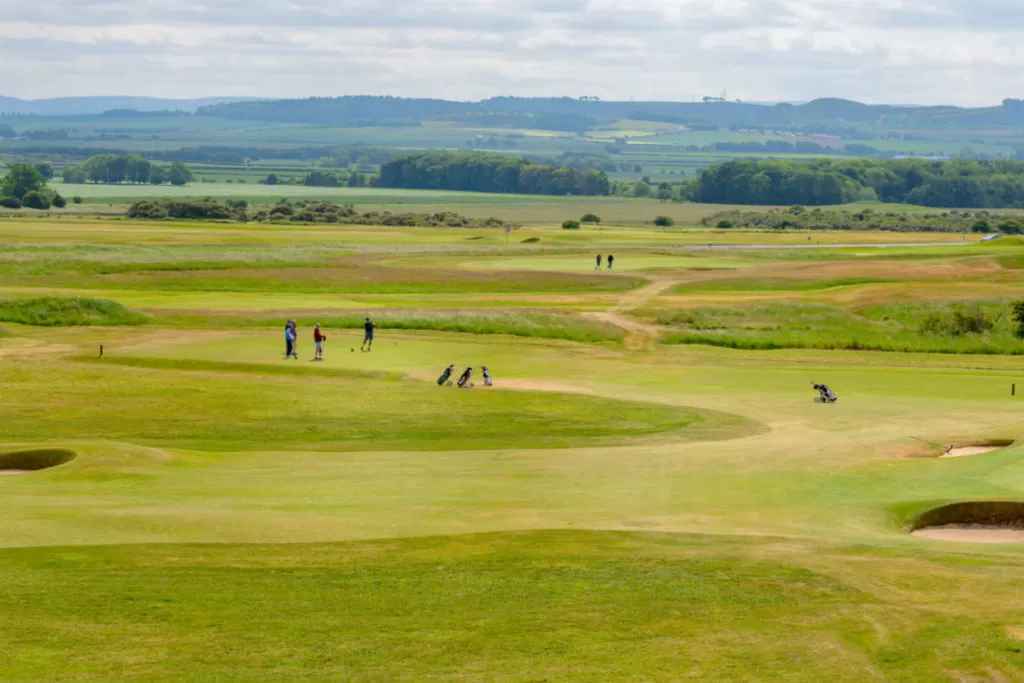 Golfers at Gullane Golf Club