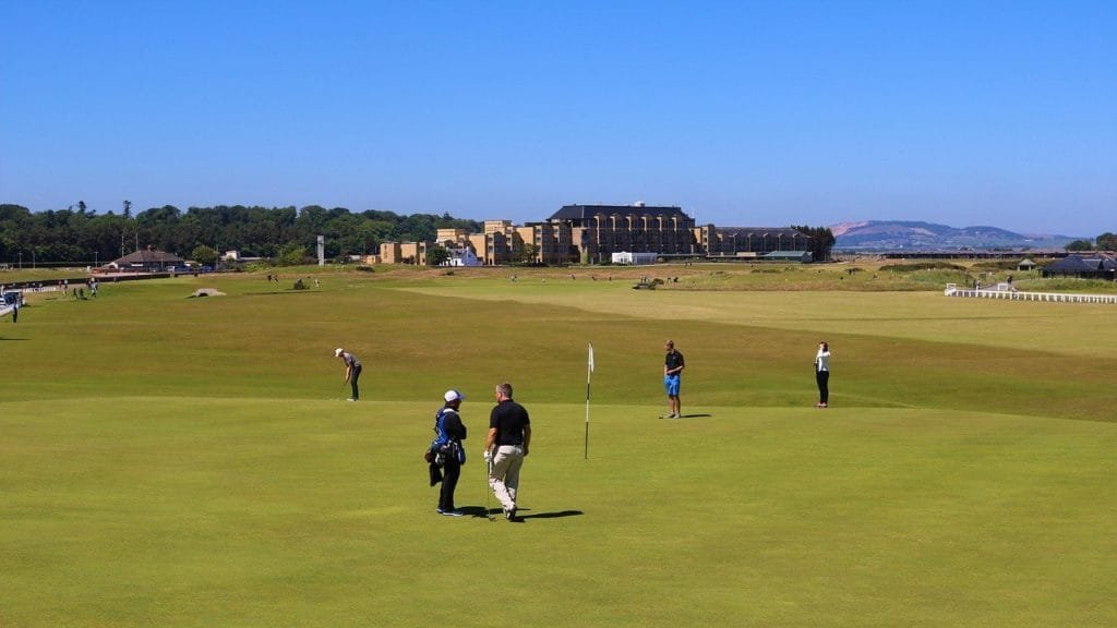 Golfers at St Andrews