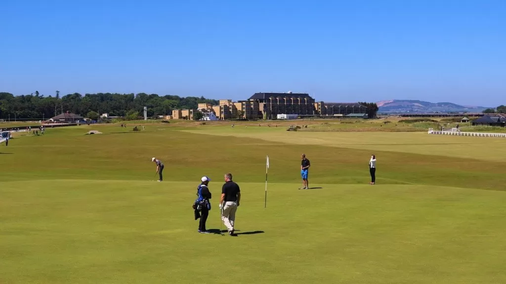 Golfers at St Andrews