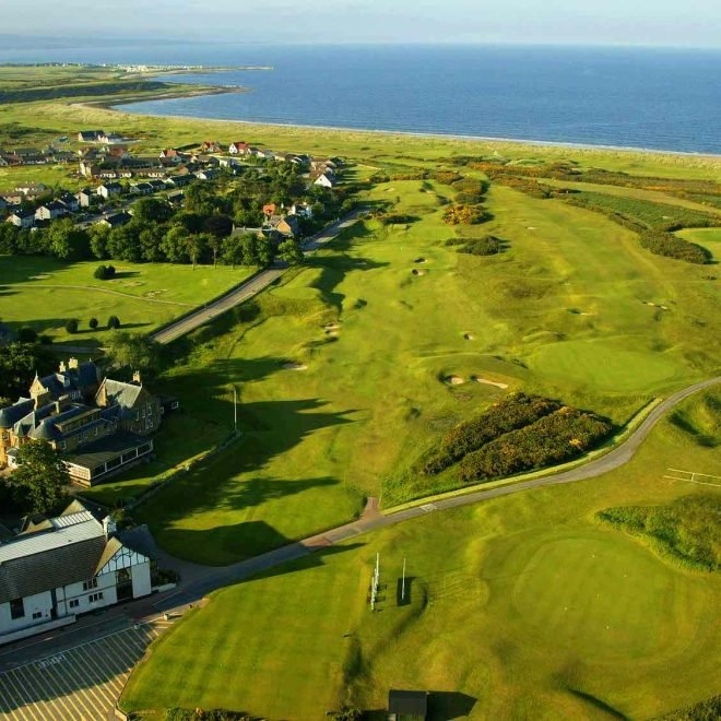 Aerial View of Royal Dornoch Golf Club